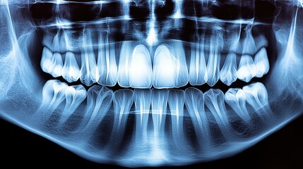 Panoramic Dental XRay Shows Teeth And Jawbone