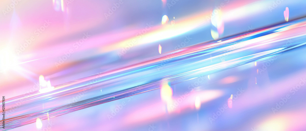 Aufkleber pastel holographic gradients with clear center and smooth banner background design
