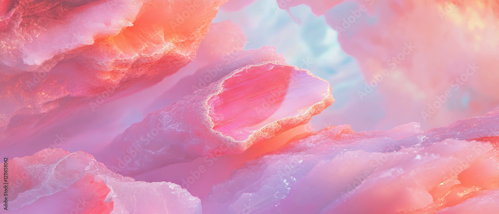 Poster Abstract pink onyx background with soft textures and blurred edges for design purposes