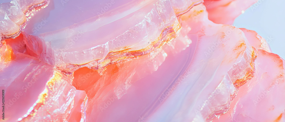 Poster Abstract representation of pink onyx with soft edges and a clear central area for design adaptation