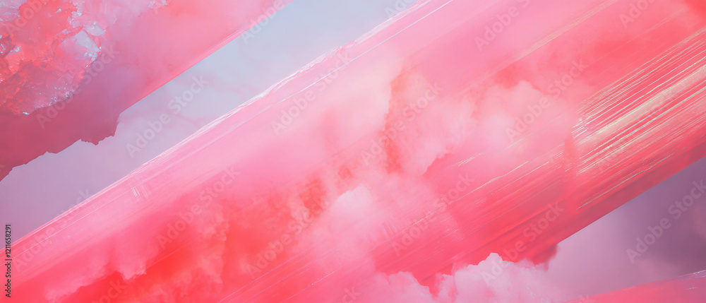 Poster Vibrant abstract pink onyx background with geometric patterns for branding and design applications