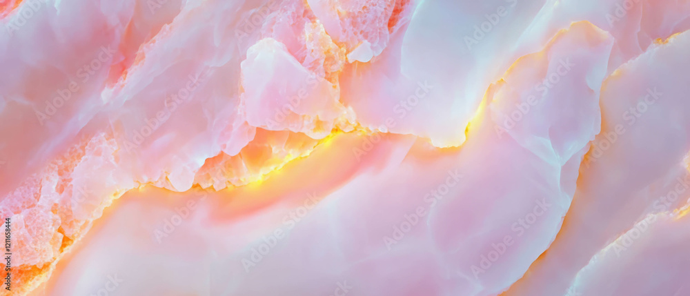 Aufkleber elegant pink onyx with gradient effect and smooth central banner design