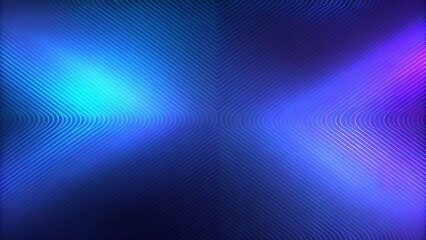 Illustration abstract glowing, neon light effect, wave line, wavy pattern. Design communication techno on blue background. Futuristic digital technology for web or banner background. Futuristic