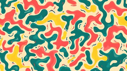 Abstract Colorful Shapes Pattern Design