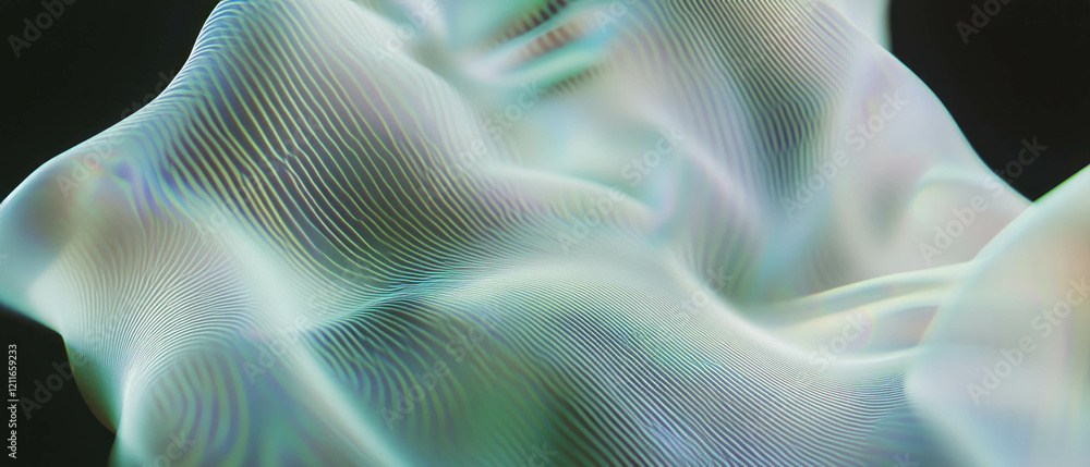 Fototapete pixelated waves create a dynamic abstract digital art background with central focus