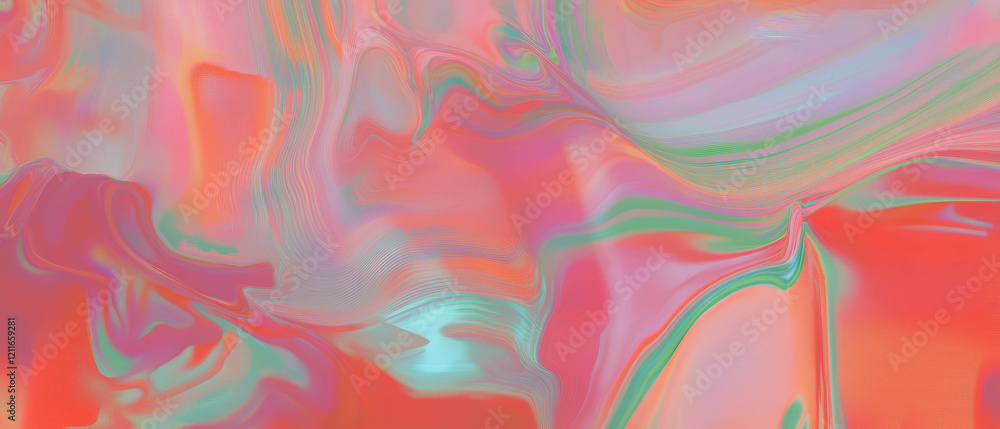 Aufkleber pixelated waves create a vibrant abstract background in digital art design