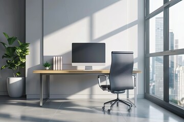 High Definition View of Company Logo Mockup Office Logo Mockup