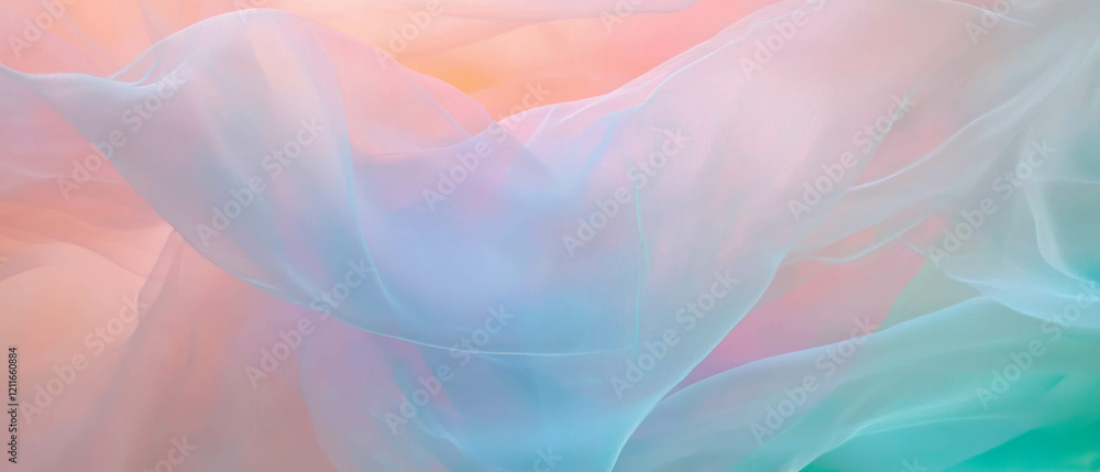 Poster ethereal swirls of rainbow colored smoke create an abstract atmosphere