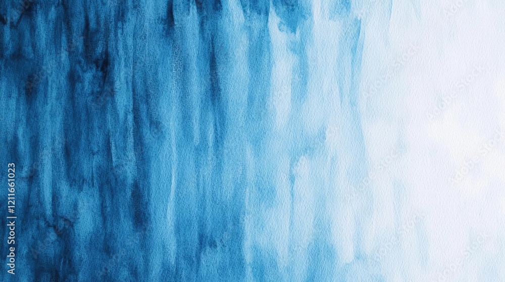 Aufkleber soft blue watercolor idea. abstract gradient in shades of blue, creating a serene and calming visual