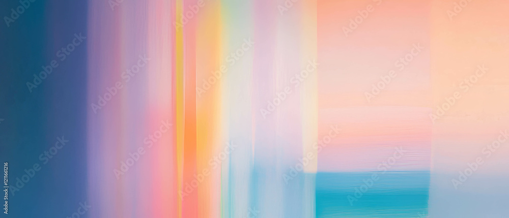 Poster rainbow gradients blend in pastel tones for a calming abstract background