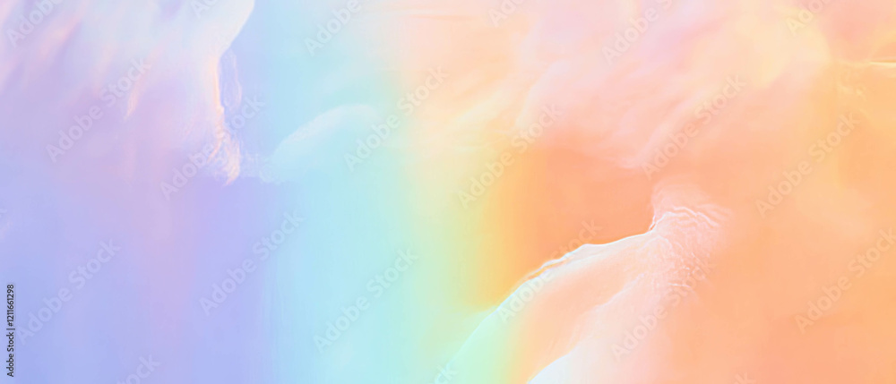 Poster smooth blending of rainbow gradients creates a calming abstract background for relaxation