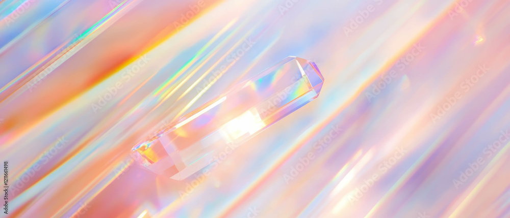 Aufkleber colorful light scattering through rainbow prisms creating a vibrant abstract background