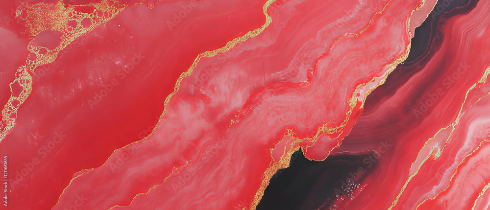 Poster Create bold banner designs with a striking red onyx abstract background