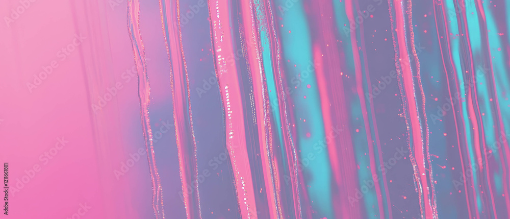 Poster Cascading ripples of code create an immersive digital rain experience in an abstract space