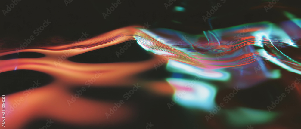 Poster ripples of light and consciousness in abstract visualization of neuroscience concepts