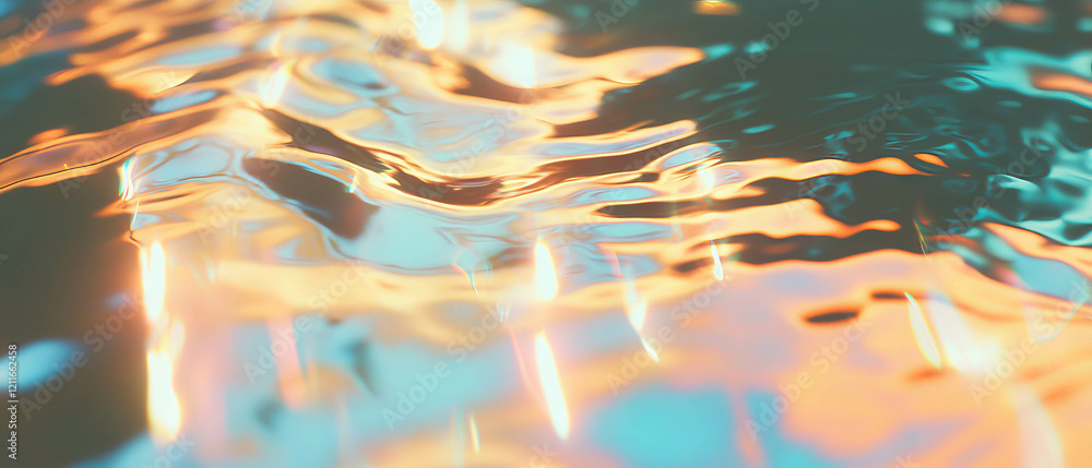 Poster ripples of light and emotion depicting human behavior in vibrant abstract patterns