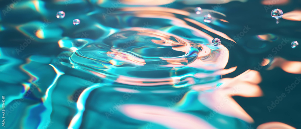 Poster exploring the beauty of ripples and light in an interconnected world