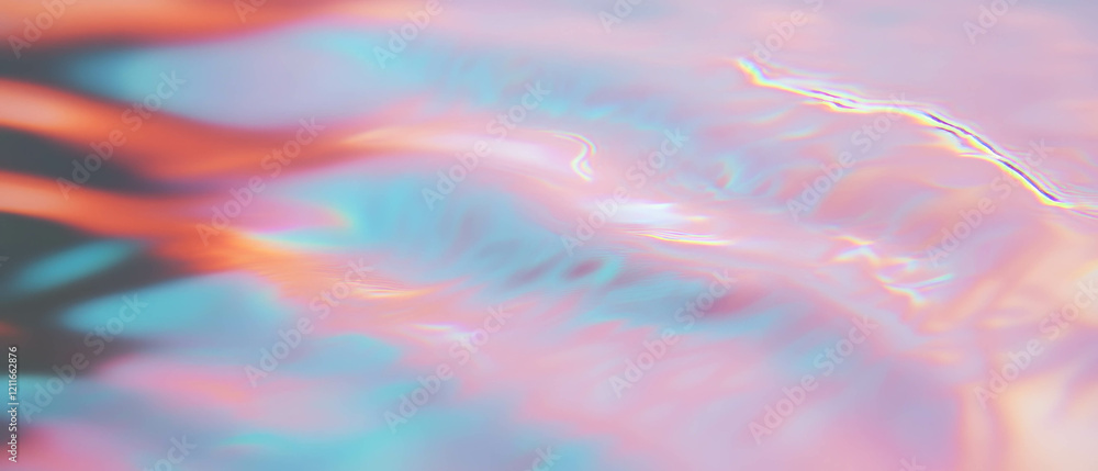Poster Ripples of light colors create a dynamic, abstract background with depth and movement