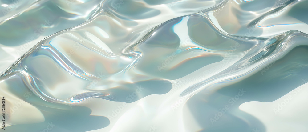 Aufkleber Ripples of light and shadow create depth in an abstract background design