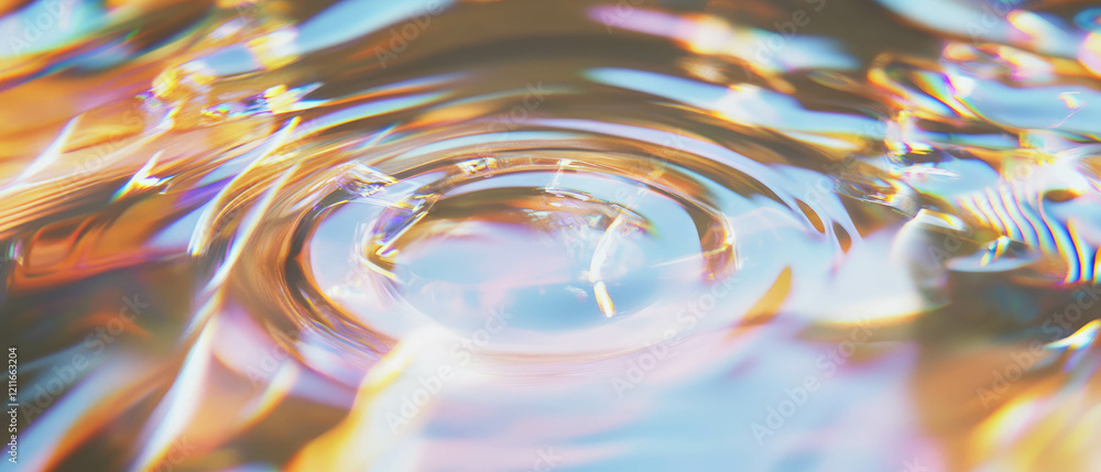 Poster ripples of light and time evoke concepts of theoretical physics and time travel