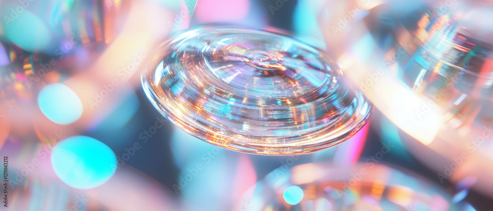 Aufkleber ripples of light create an abstract representation of theoretical physics and time travel