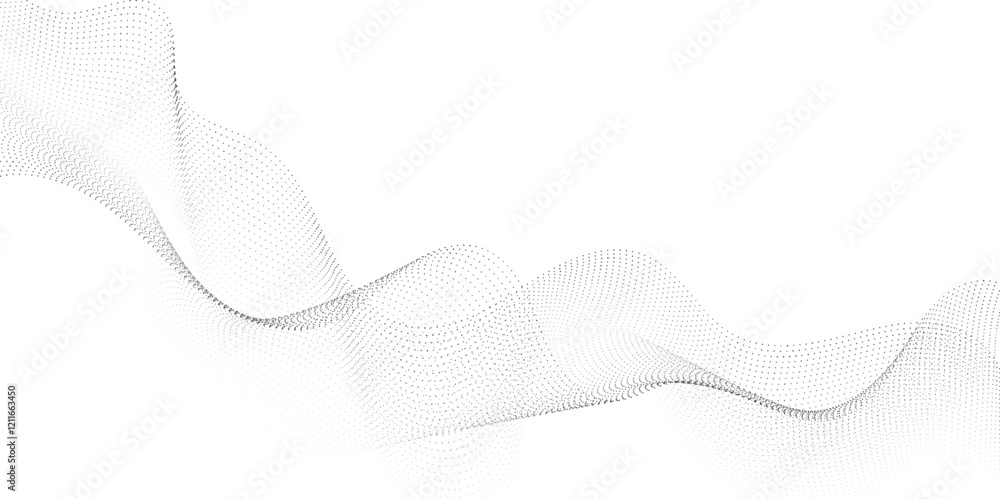 Aufkleber Abstract grey, white smooth element swoosh speed wave modern stream background. Wave with lines created using blend tool. Abstract frequency sound wave lines and twisted curve lines background.	