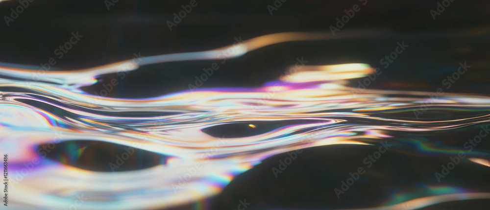 Aufkleber Ripples of light create an abstract interaction experience and user interface design