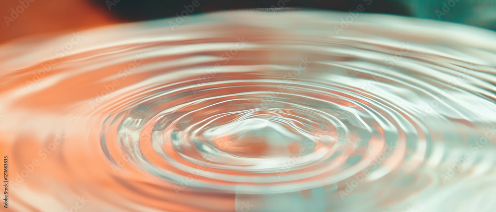 Poster Ripples of sound manifesting through digital audio waveforms and abstract visualization