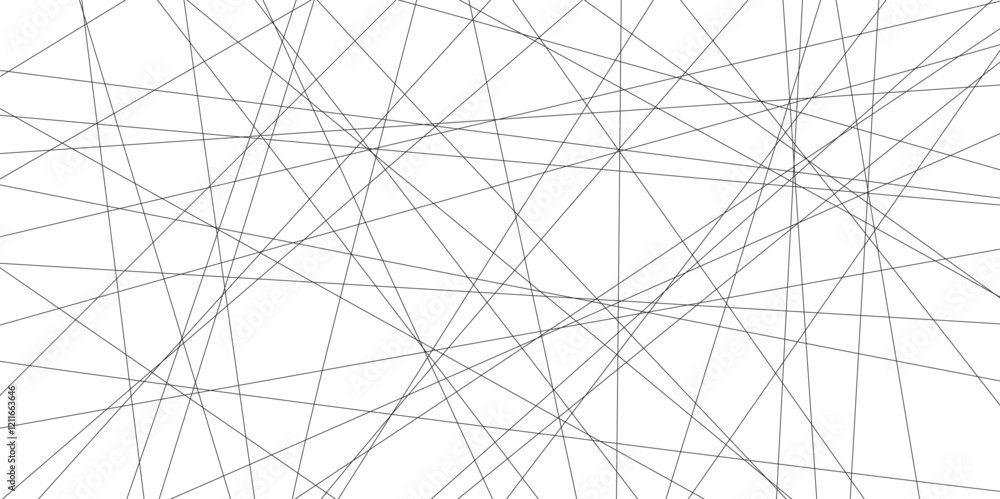Poster Abstract black lines with white background. Creative and geometric shape with white luxury pattern and paper texture design in illustration with white line background.	
