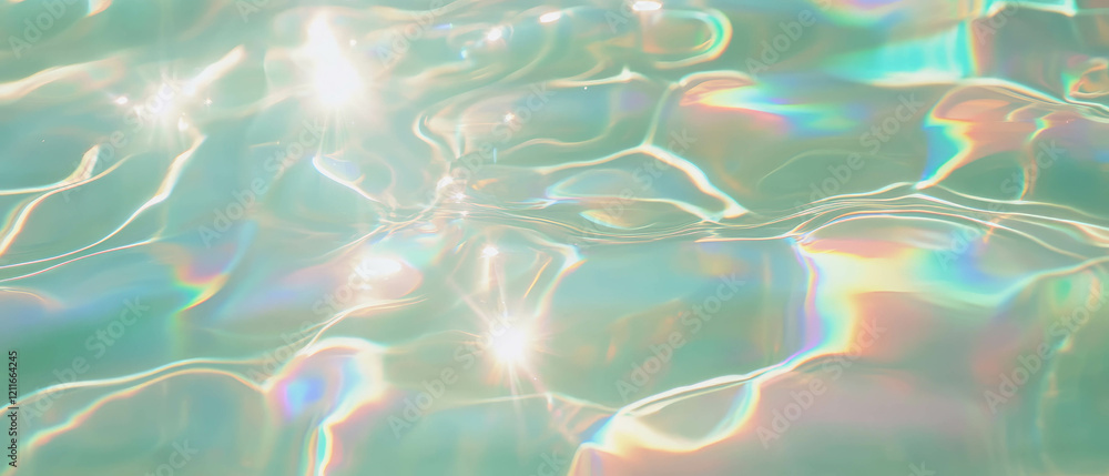 Aufkleber ripples on water create a sparkling surface under bright sunlight