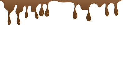 flowing chocolate dripping