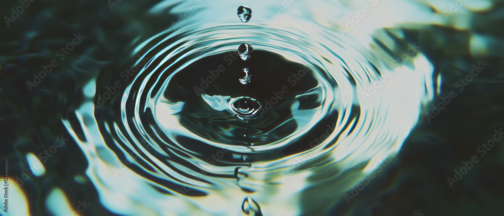 Fototapete ripples creating mesmerizing patterns on water surface with detailed texture and movement