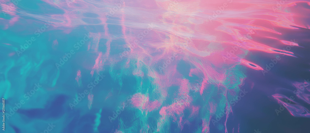 Poster ripples and reflections create a surreal underwater world in vivid colors
