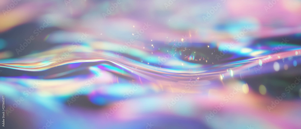 Aufkleber ripples reflect light creating a shimmering, sparkling surface of color and movement
