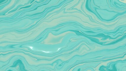 Obraz premium Abstract marble texture background in green and turquoise shades with fluid patterns, ideal for creative designs, digital art, or modern web themes