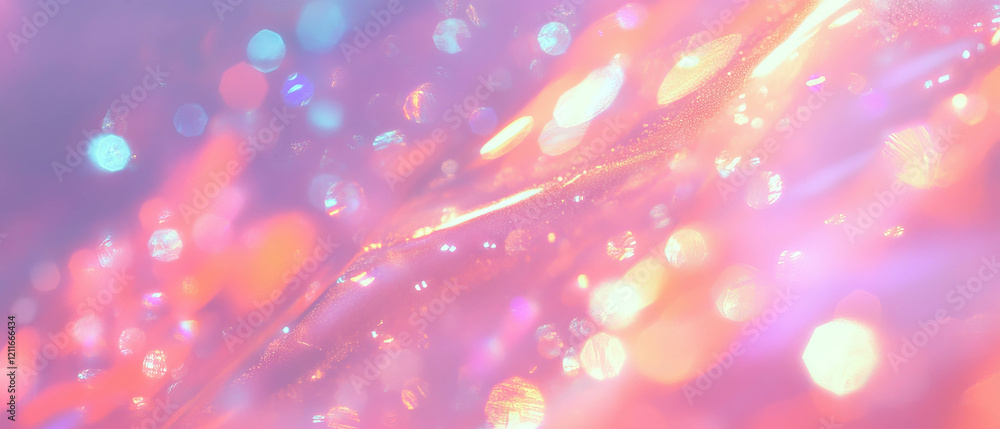 Aufkleber Soft blockchain glow creating an abstract background with gentle banner design