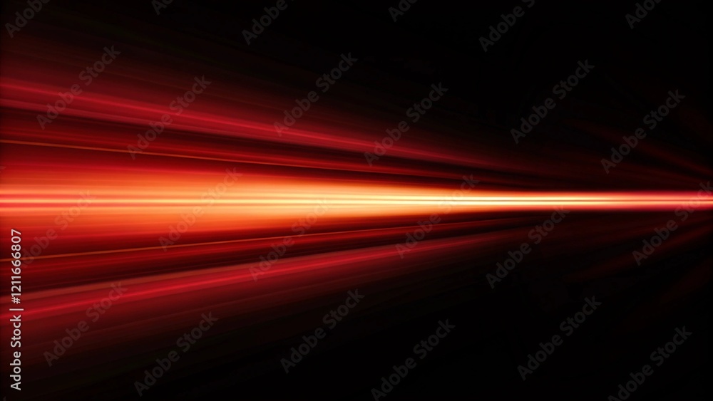 Poster red line of light speed motion background. red fast movement background design faster. concept textu