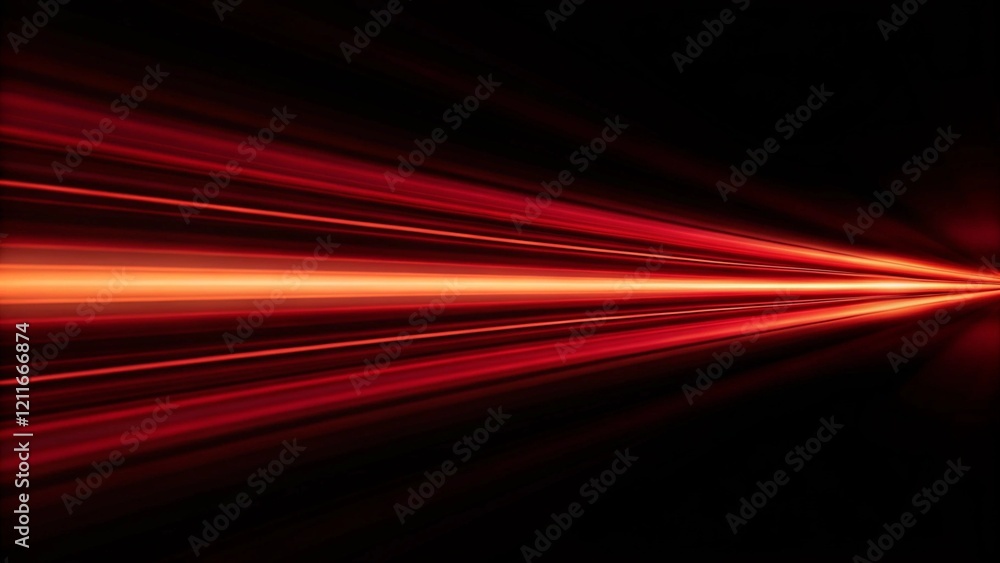 Poster red line of light speed motion background. red fast movement background design faster. concept textu