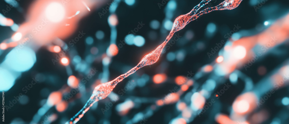 Aufkleber stylized medical nanobots navigating through the bloodstream in an abstract visualization