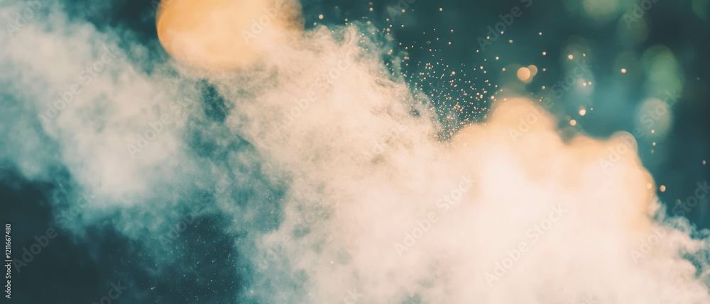 Aufkleber Dust settles on a surface creating an abstract textured background full of gritty details