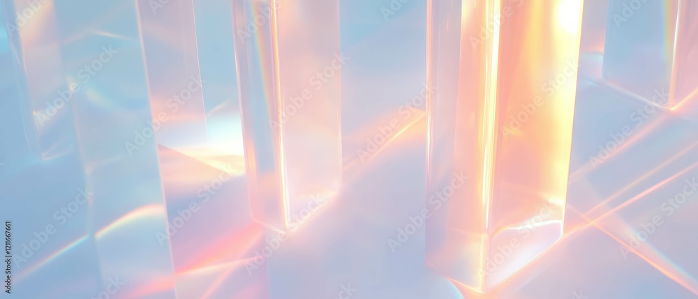Poster Abstract representation of transparency in blockchain technology layers with subtle textures