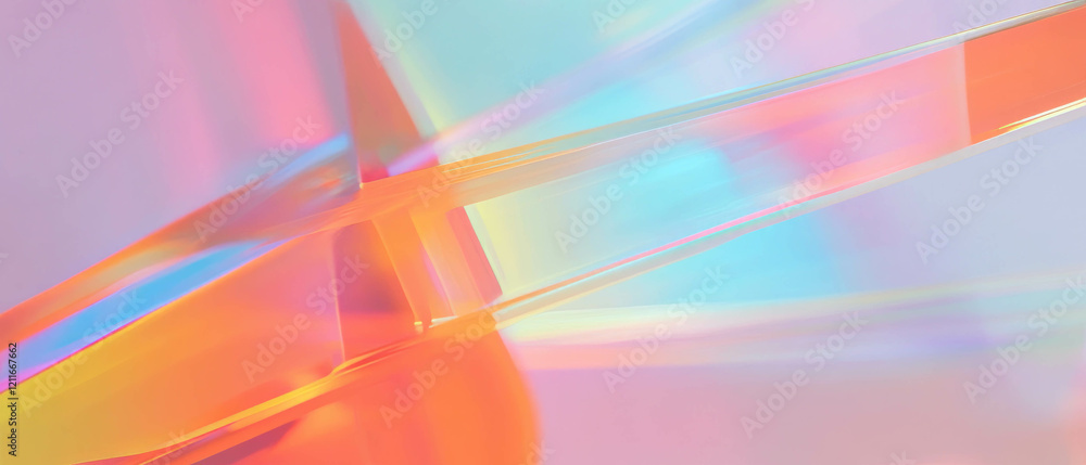Poster Transparent blockchain layers create an abstract background with subtle textures
