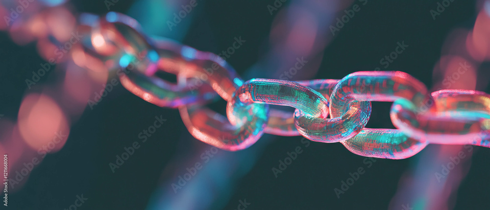 Poster Wavy blockchain lines create an abstract background for dynamic messaging and banners