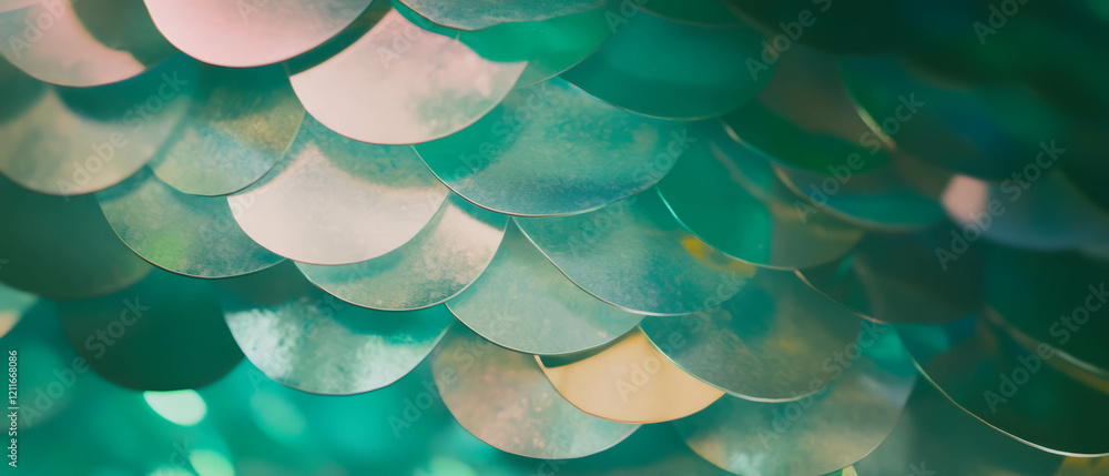 Poster explore wavy mermaid scales abstract background with dynamic banner space