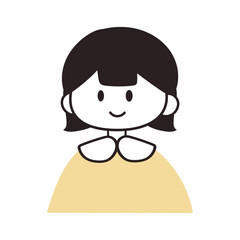 シンプルなショートヘアの女の子