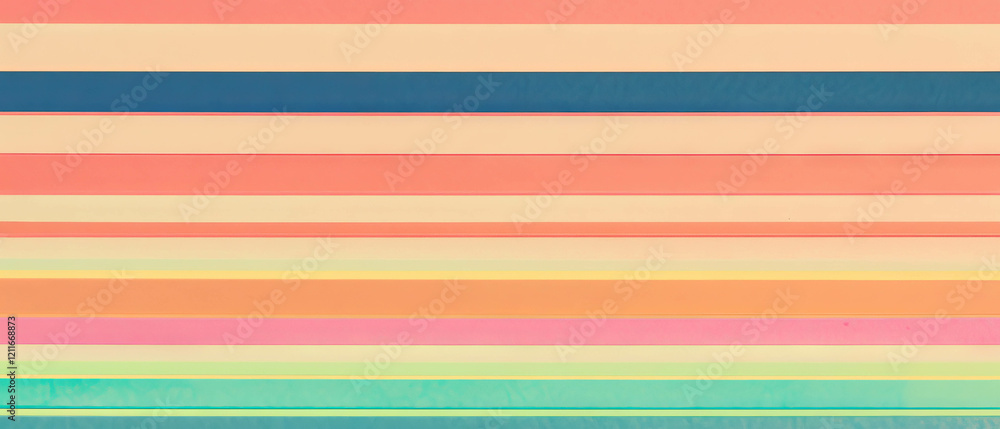 Poster vibrant colored lined paper with blank center and bold decorative elements for creative projects