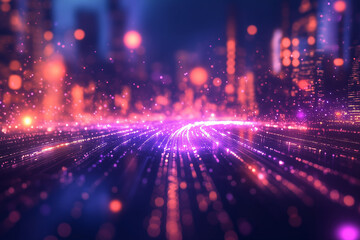 Fototapeta premium Bold Design of Internet Connectivity and Virtual Communication, Representing Digital Networks and Growth