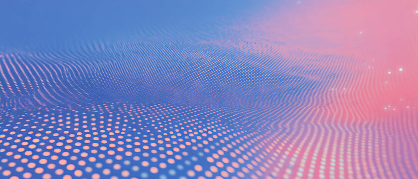 Calm blue dotted background with light bokeh effect for creative projects and text placement