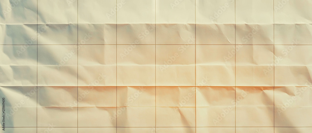 Aufkleber Grid paper background with light texture and central empty space for creative projects