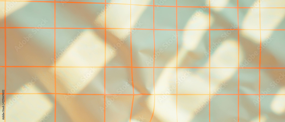 Poster Grid paper background with light texture overlay and empty central space for creative designs